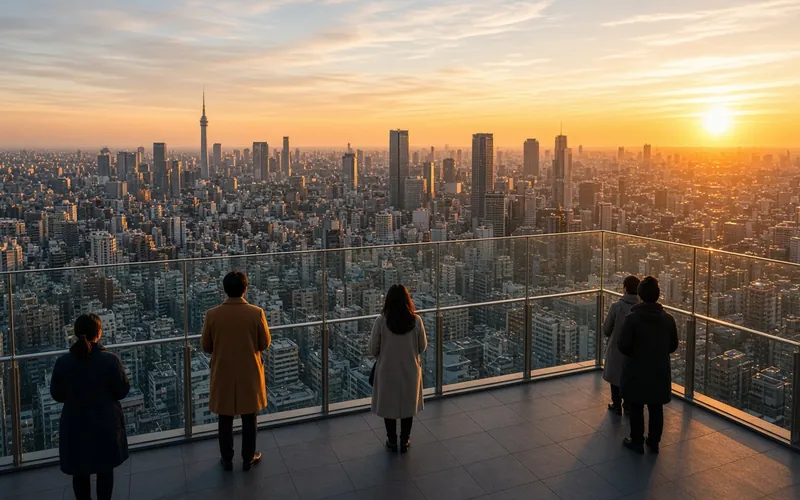 Rooftop deck at sunset — photograph by Original image created for this site